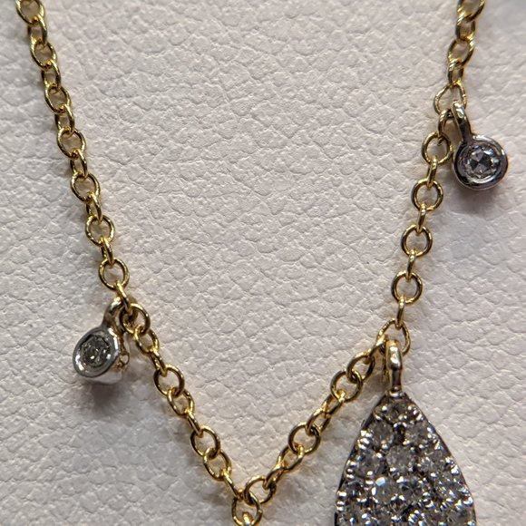 SOLD!!! Meira T Tanzanite & Diamond 18K Yellow and Rose Gold Necklace - Picture 4 of 4